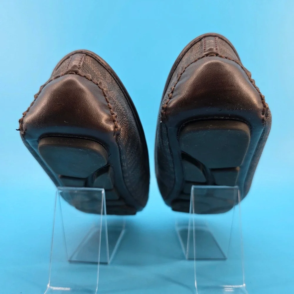 Michael Michael Kors Fulton Moc Brown Signature Logo‎ Flats 9.5M ME18L